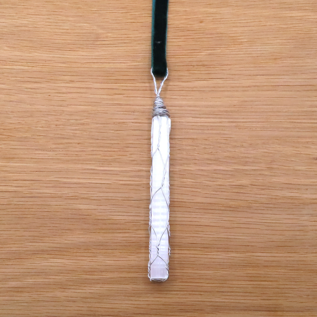 Wrapped Selenite Necklace