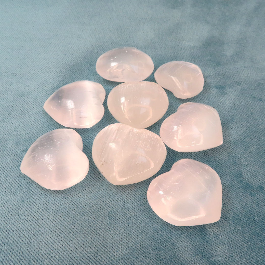 Selenite Hearts