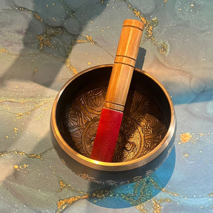 Buddha Singing Bowl  With Mallet - 13.5cm