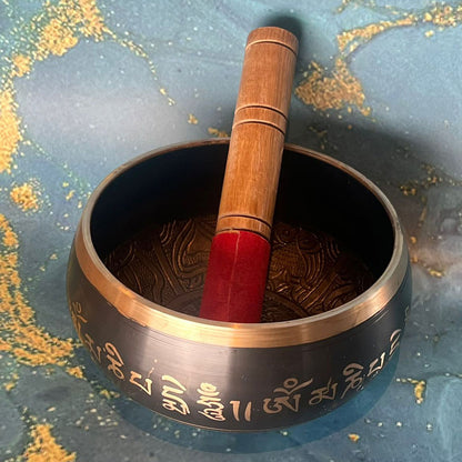 Buddha Singing Bowl  With Mallet - 13.5cm