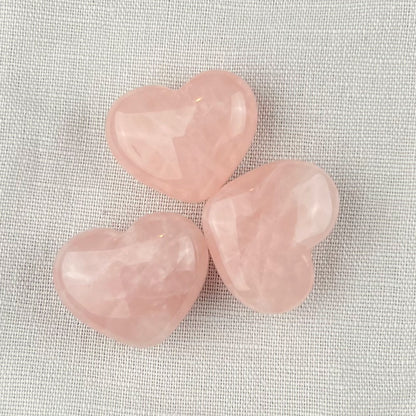 Rose Quartz Hearts - Medium