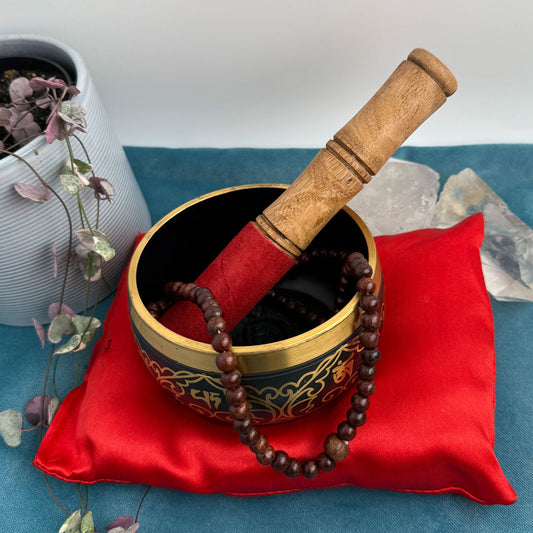 Tibetan Buddha Singing Bowl Gift Set - small