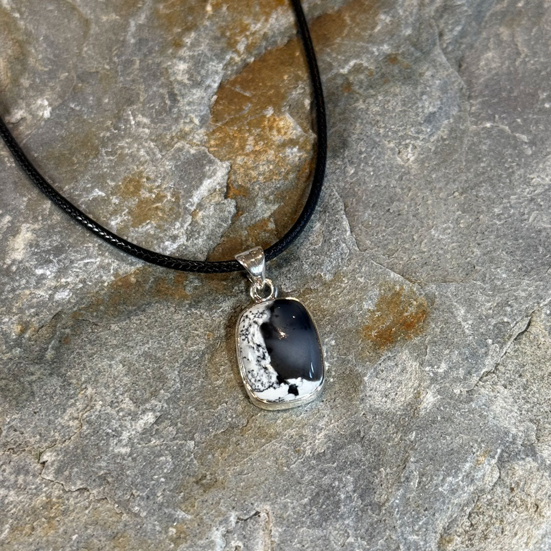 Dendrite Pendant set in Sterling Silver