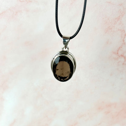 Smoky Quartz Sterling Silver Pendant