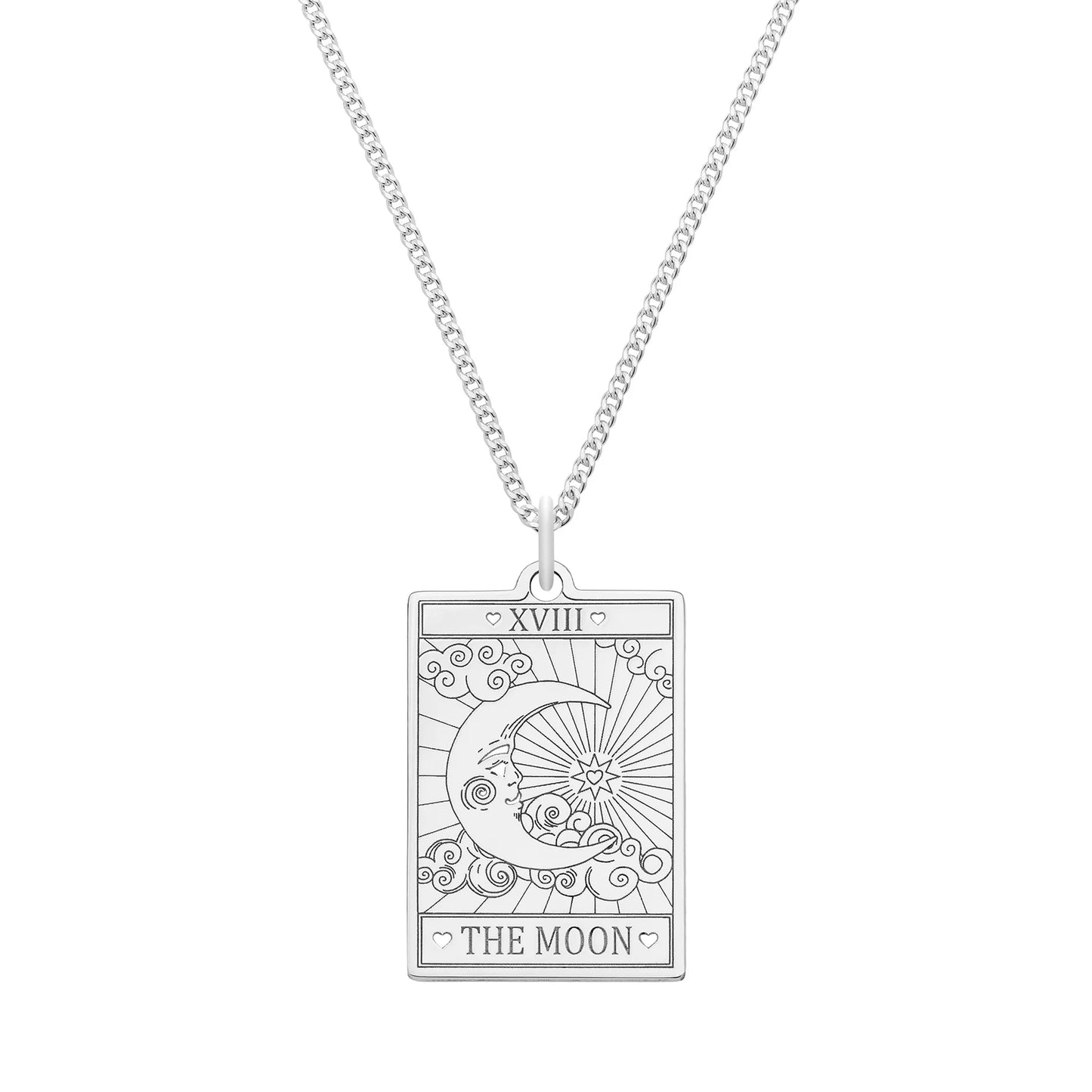 Hand-Drawn Silver Necklaces - Medium