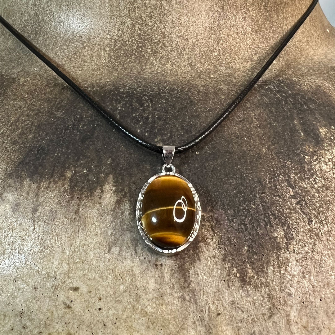 Tigers Eye Oval Necklace