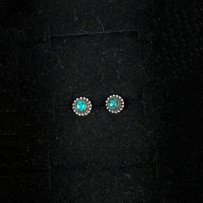 Mini Sterling Silver & Crystal Stud Earrings