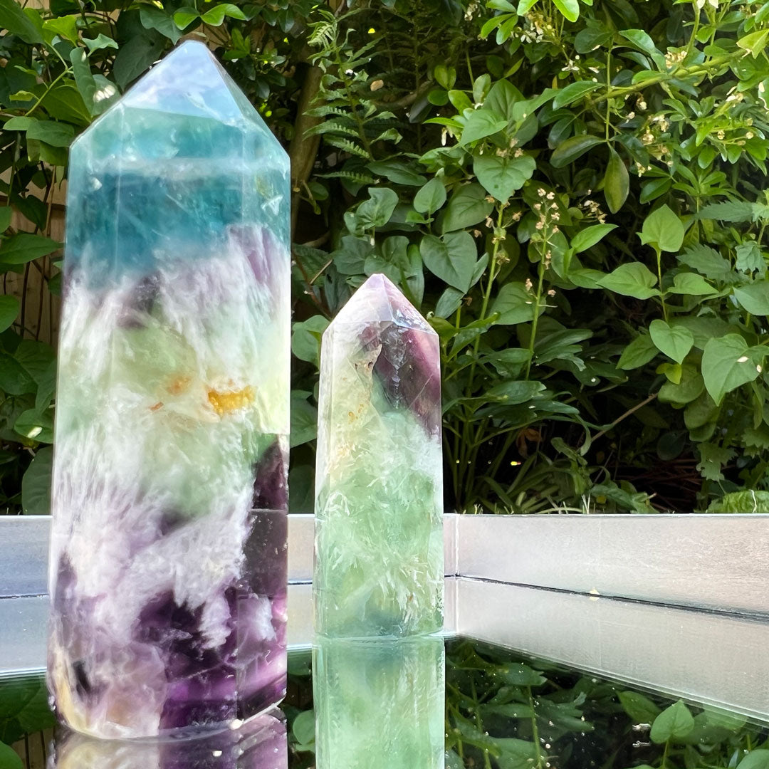 Feather Fluorite Crystal Point