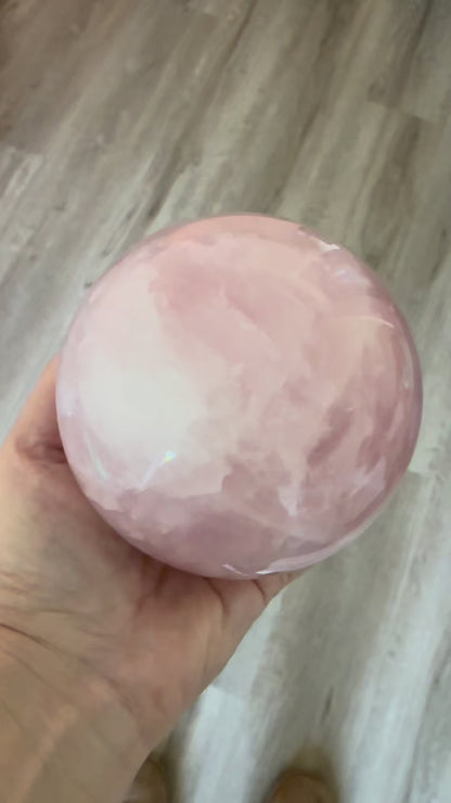 Rose Quartz Crystal Sphere - 1.67kg