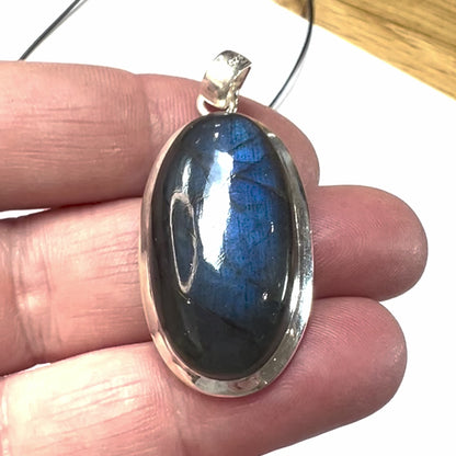 Handcrafted Sterling Silver Labradorite Pendant