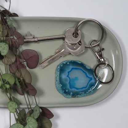 Agate Slice Keyrings