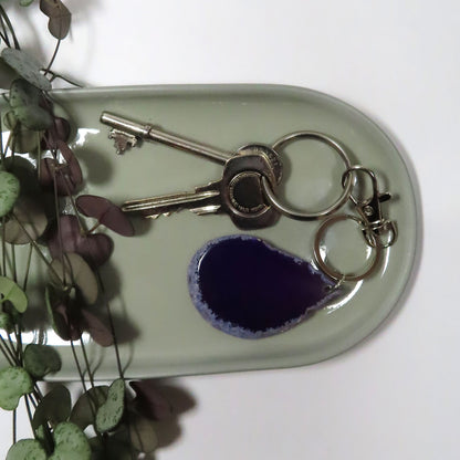 Agate Slice Keyrings